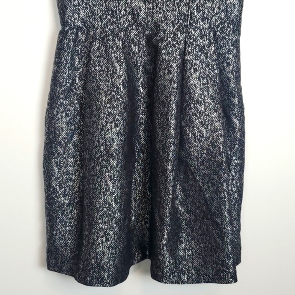 Yoana Baraschi Blue,‎ Black and Silver Fit and Flare Party Dress - Picture 4 of 10